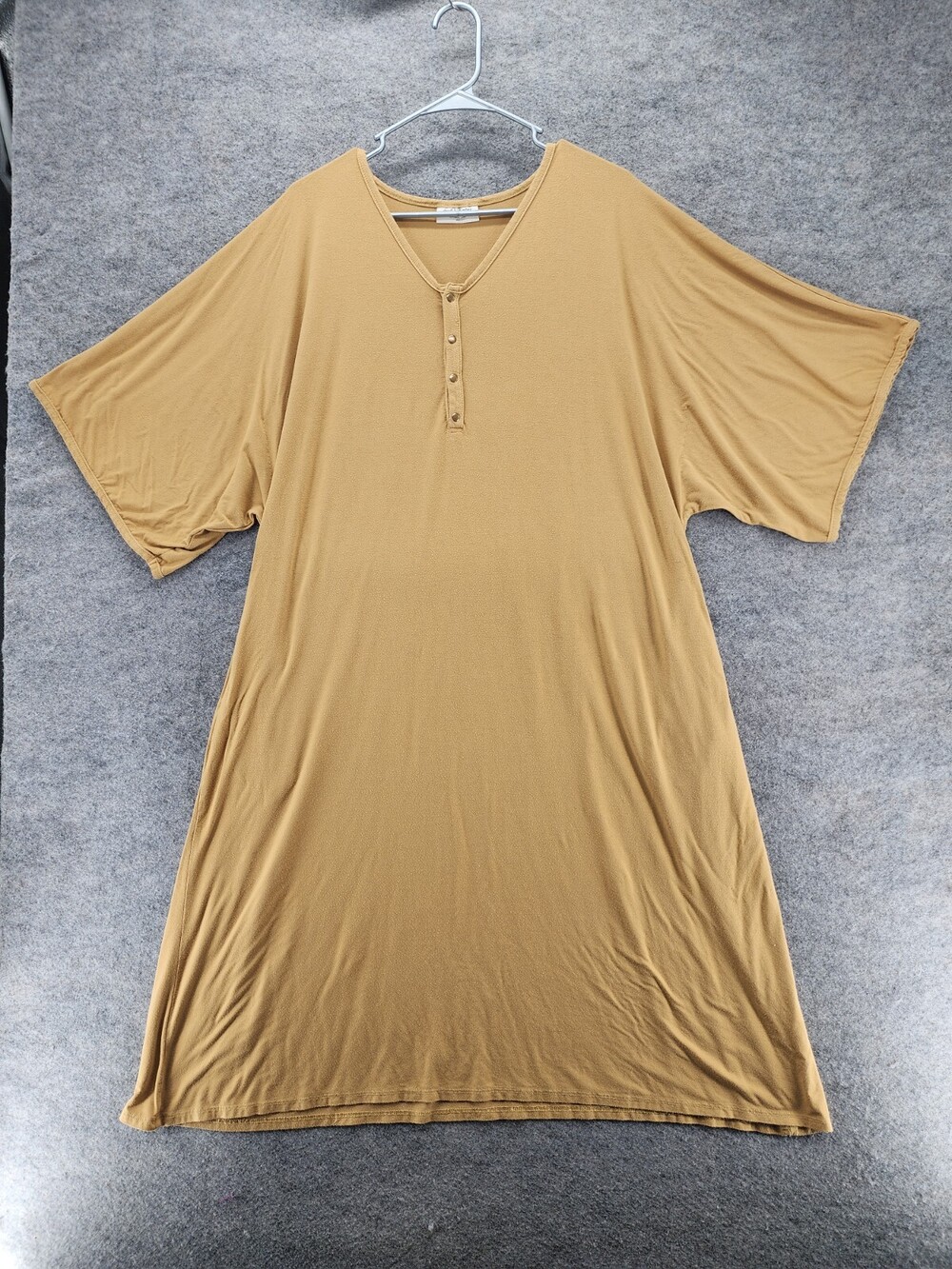Dwell Slumber Dress Womens M/L Short Sleeve Yellow V Neck